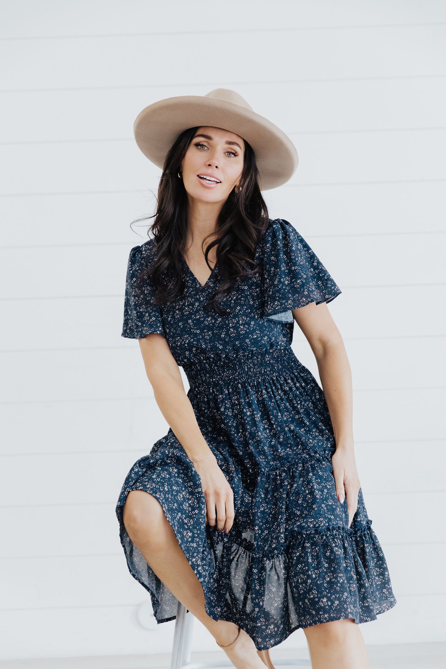 Jemma Dress in True Blue- Misses, Plus and Extended Plus (S-4X)