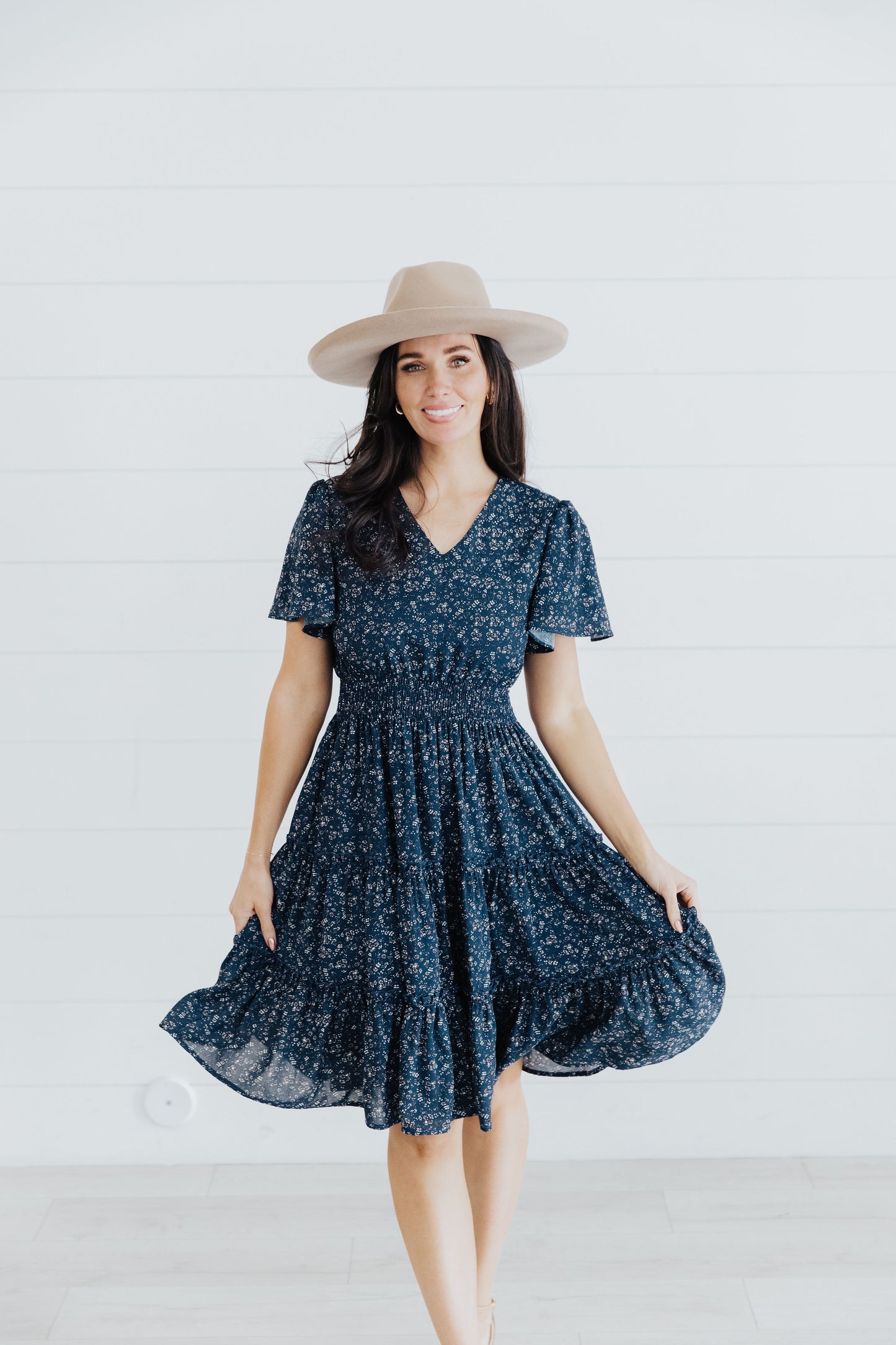Jemma Dress in True Blue- Misses, Plus and Extended Plus (S-4X)
