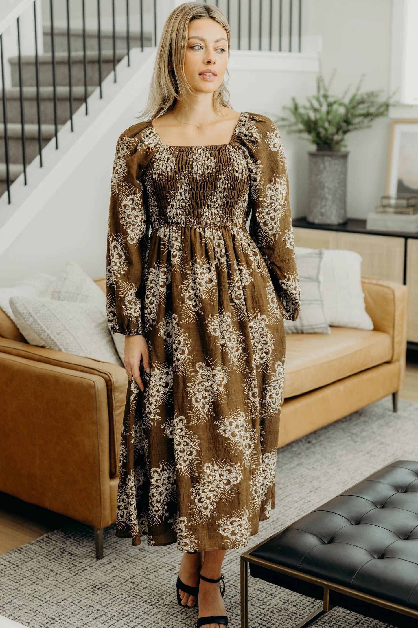 Cambrey Dress in Copper Cascade- Misses and Plus (XS-4X)