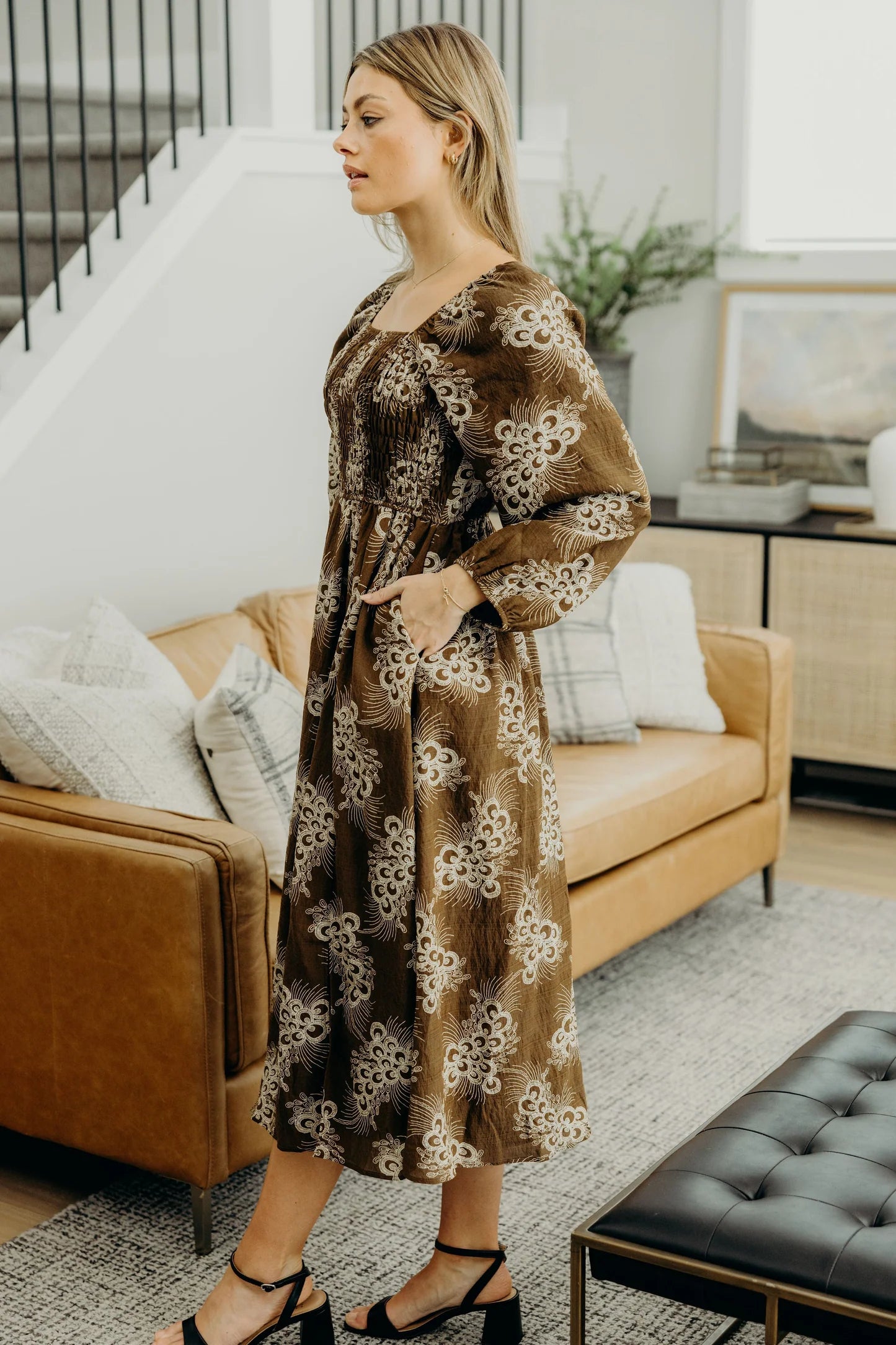 Cambrey Dress in Copper Cascade- Misses and Plus (XS-4X)