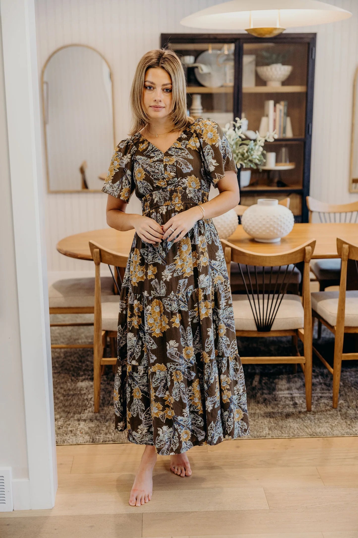 Shay Dress in Golden Fawn- Misses and Plus (XS-4X)