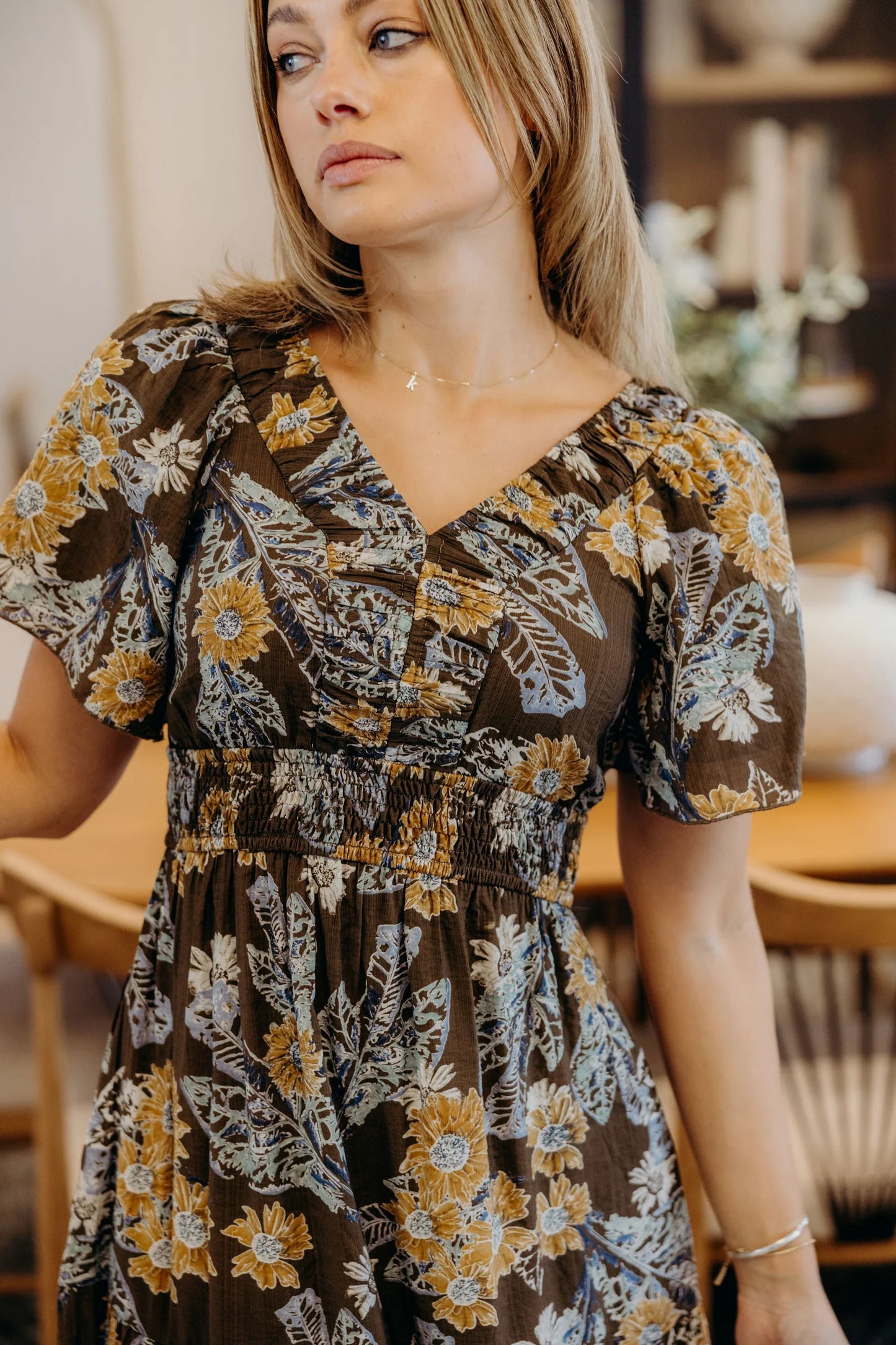 Shay Dress in Golden Fawn- Misses and Plus (XS-4X)