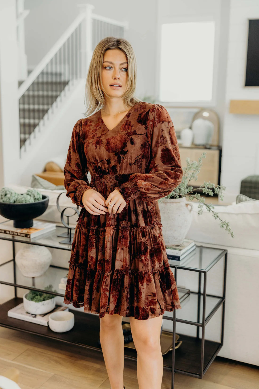 Opal Dress in Hazel Flora- Misses (XS-XL)