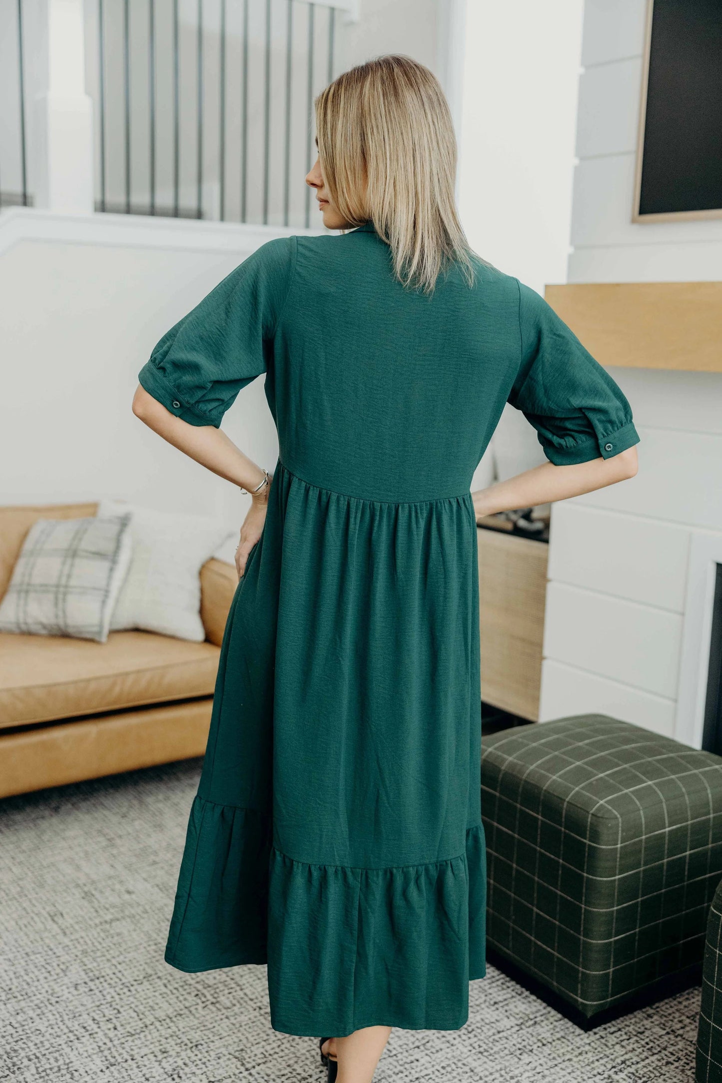 Leo Dress in Green- Misses and Plus (XS-4X)