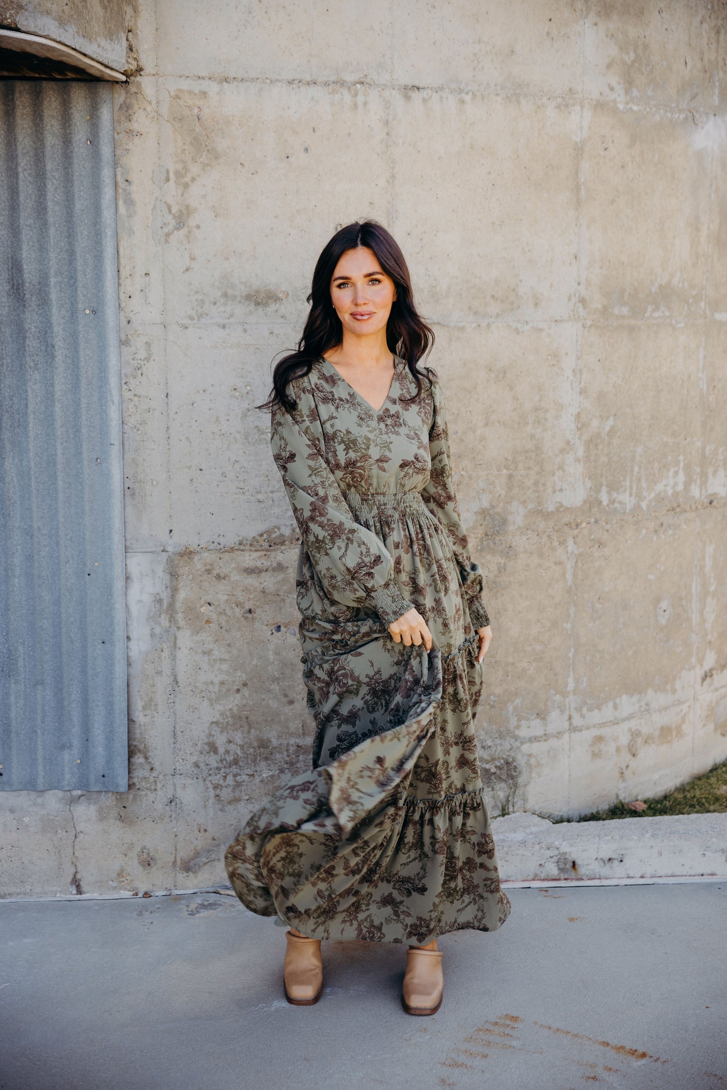 Jacey Dress in Laurel Leaf- Misses (S)