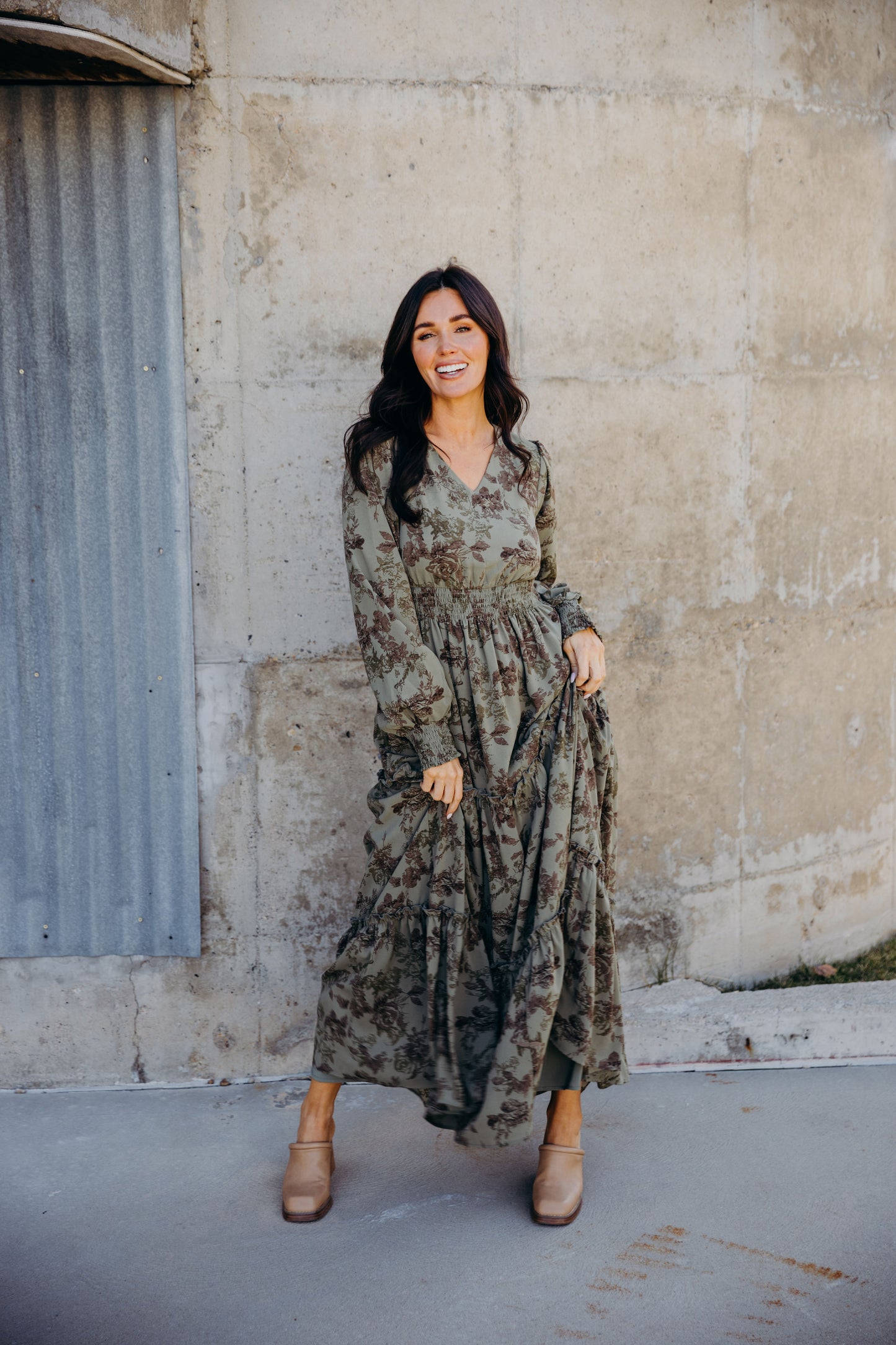 Jacey Dress in Laurel Leaf- Misses (S)