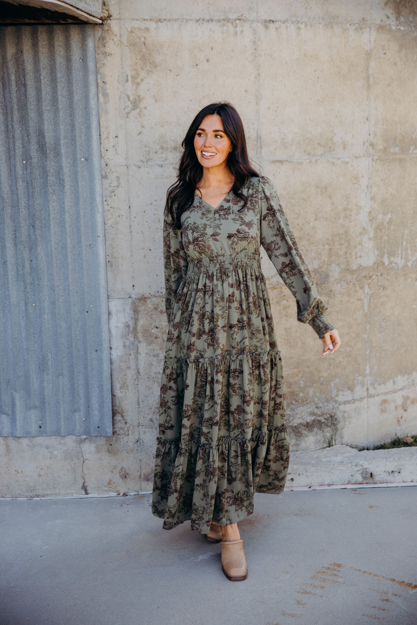 Jacey Dress in Laurel Leaf- Misses (S)