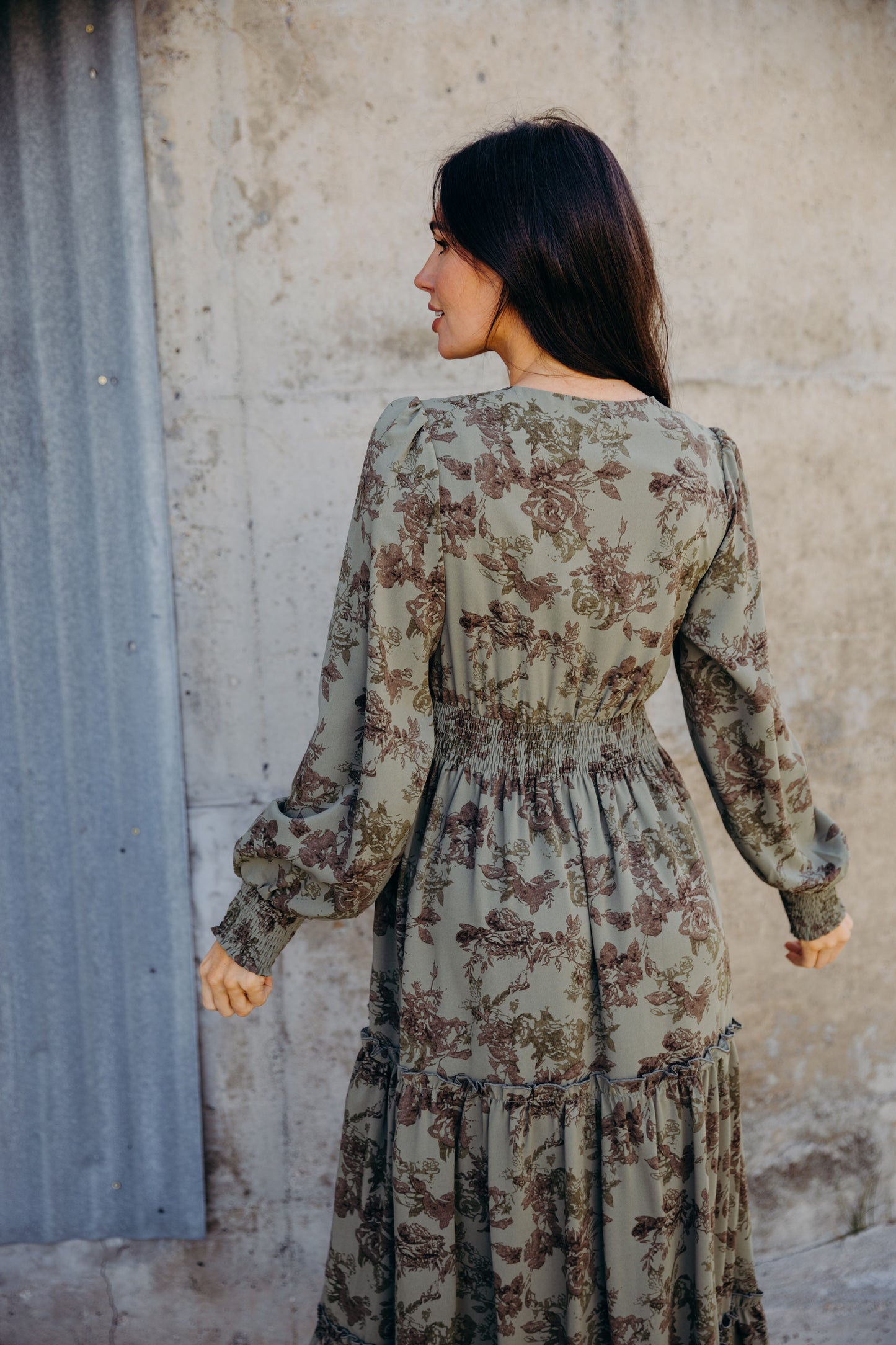 Jacey Dress in Laurel Leaf- Misses (S)