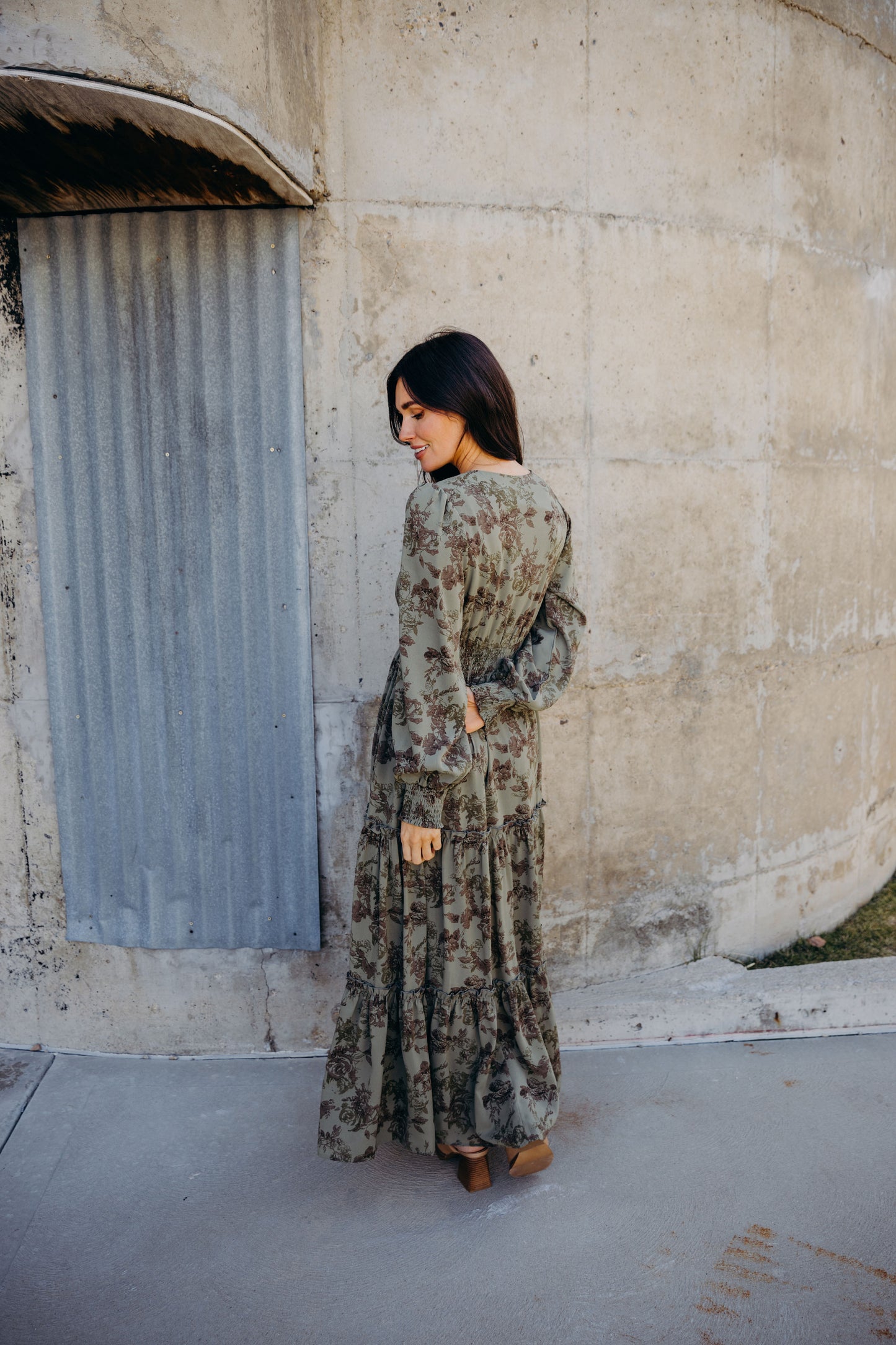 Jacey Dress in Laurel Leaf- Misses (S)