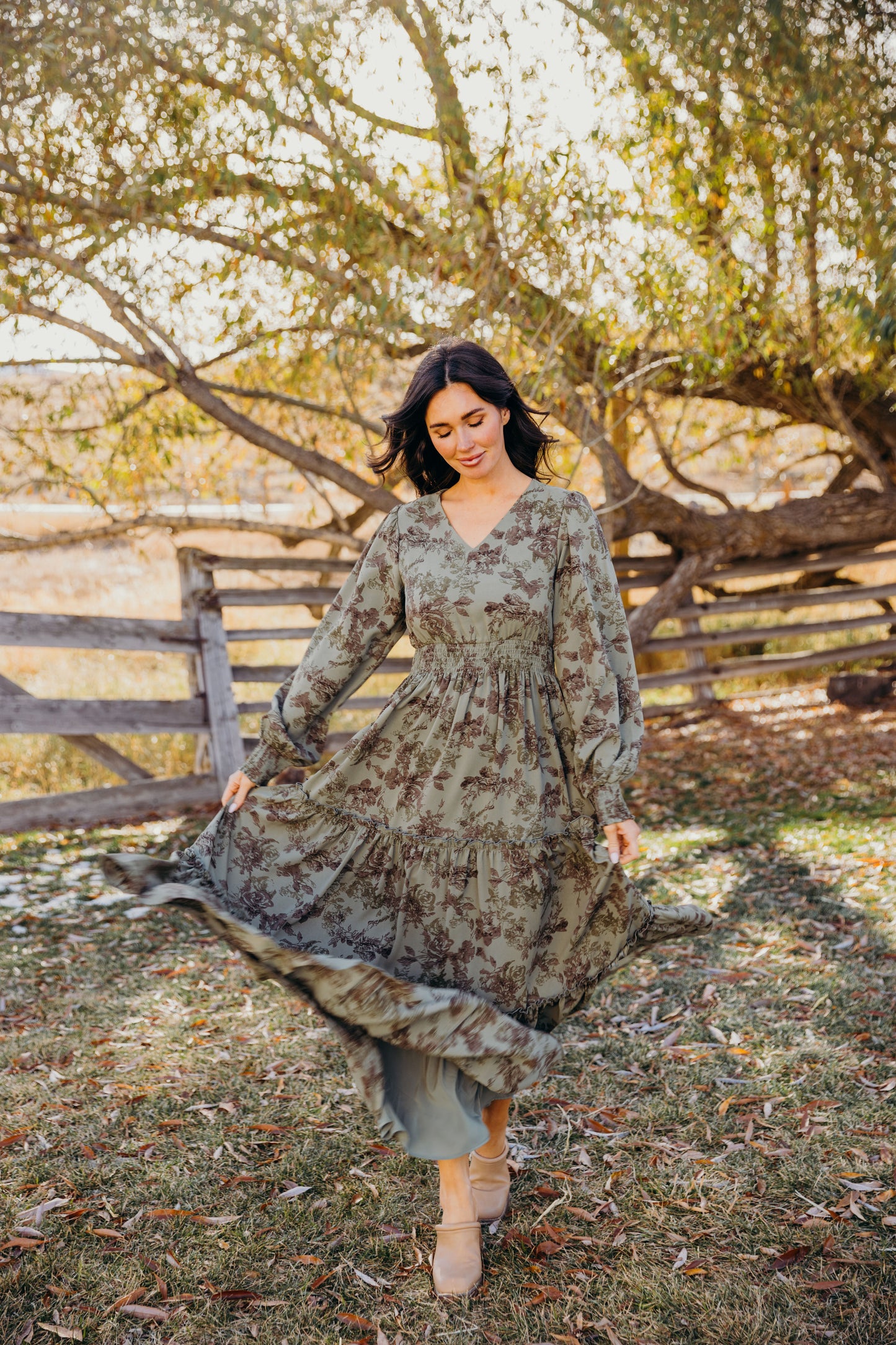 Jacey Dress in Laurel Leaf- Misses (S)