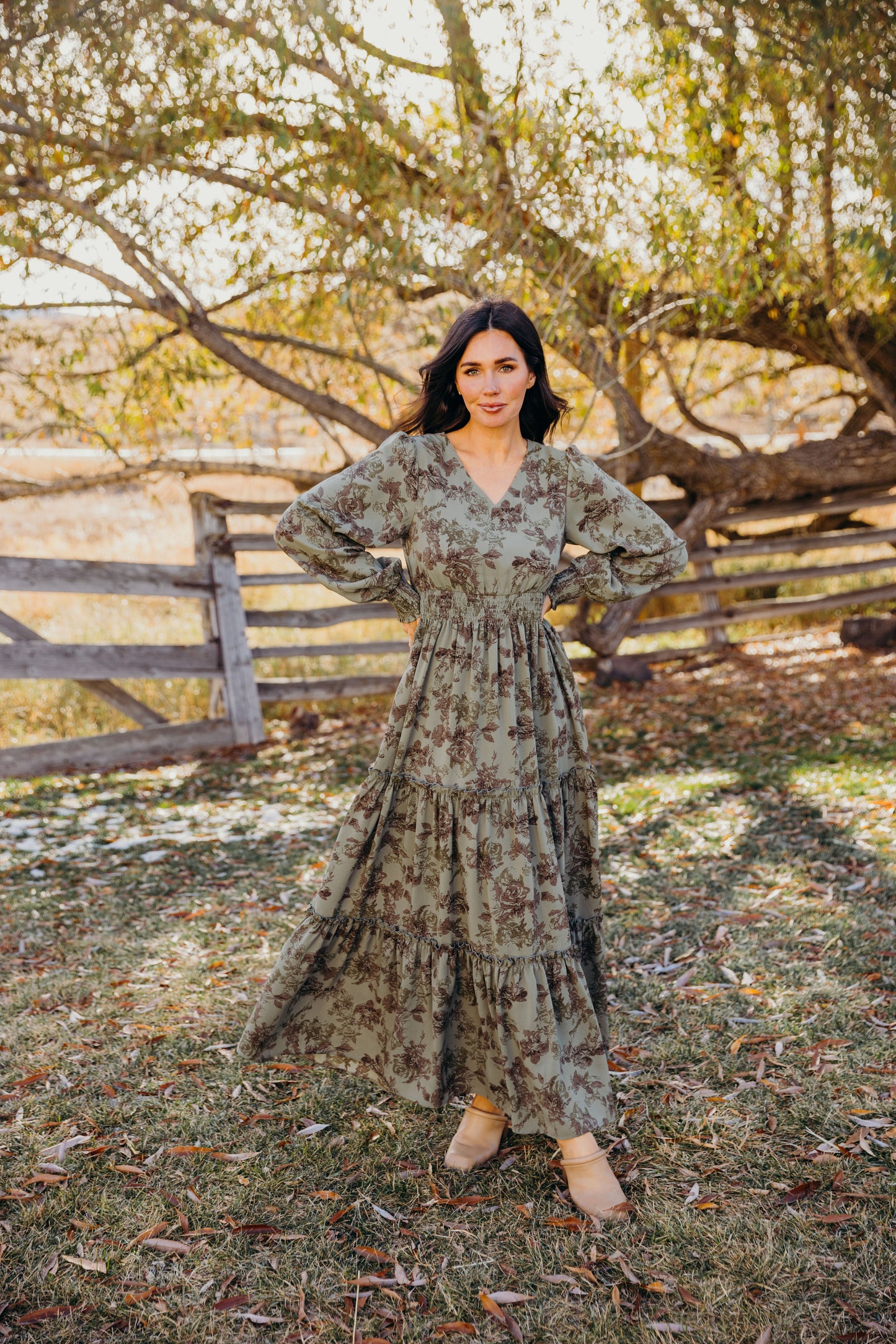 Jacey Dress in Laurel Leaf- Misses (S)
