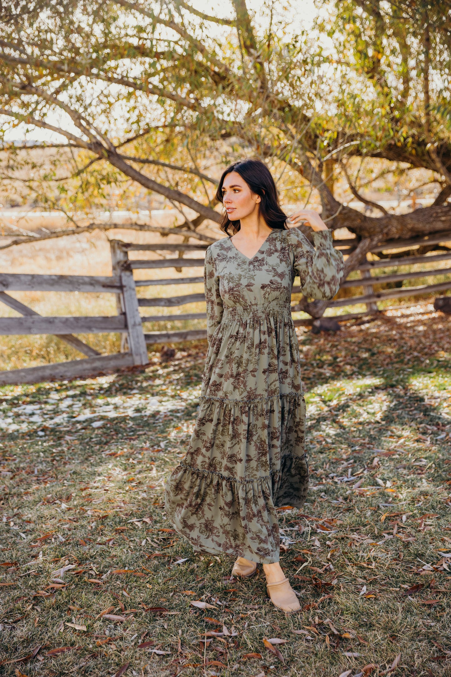Jacey Dress in Laurel Leaf- Misses (S)