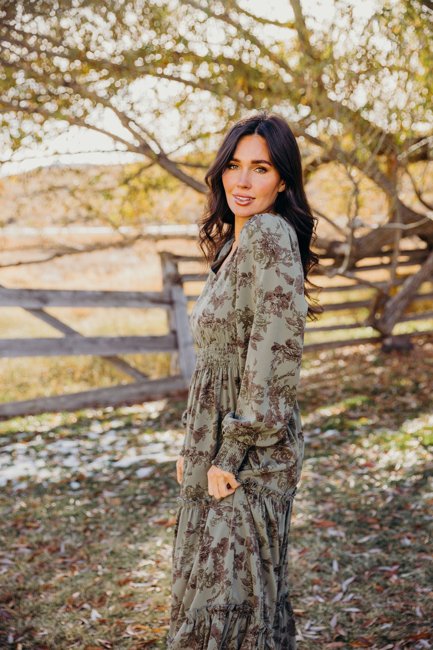 Jacey Dress in Laurel Leaf- Misses (S)