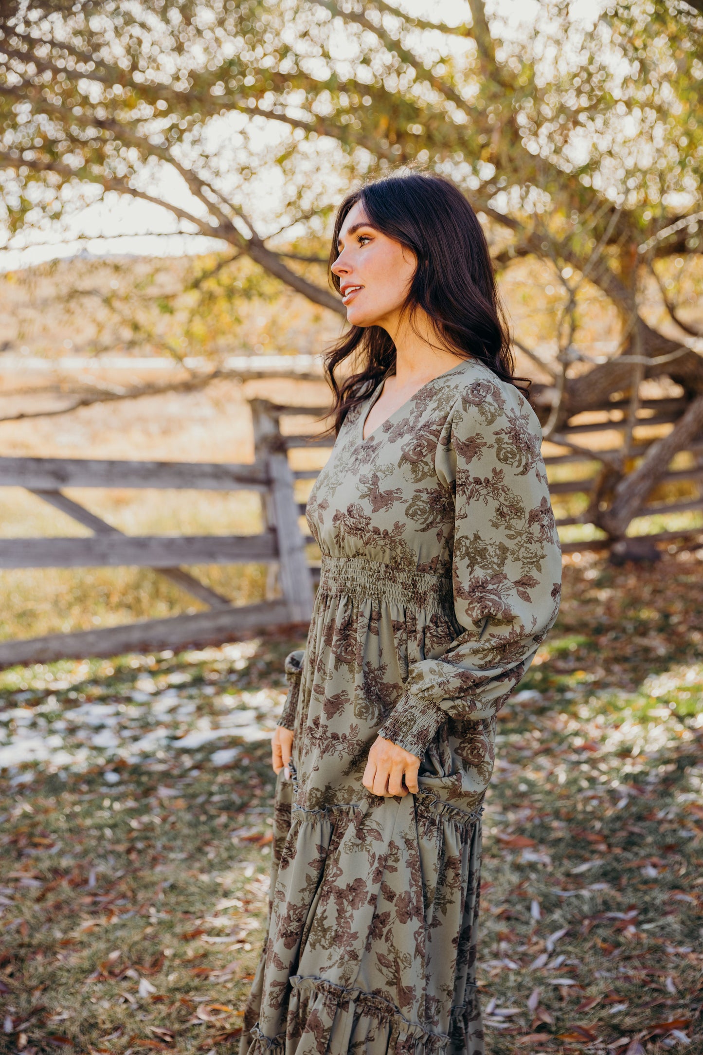 Jacey Dress in Laurel Leaf- Misses (S)