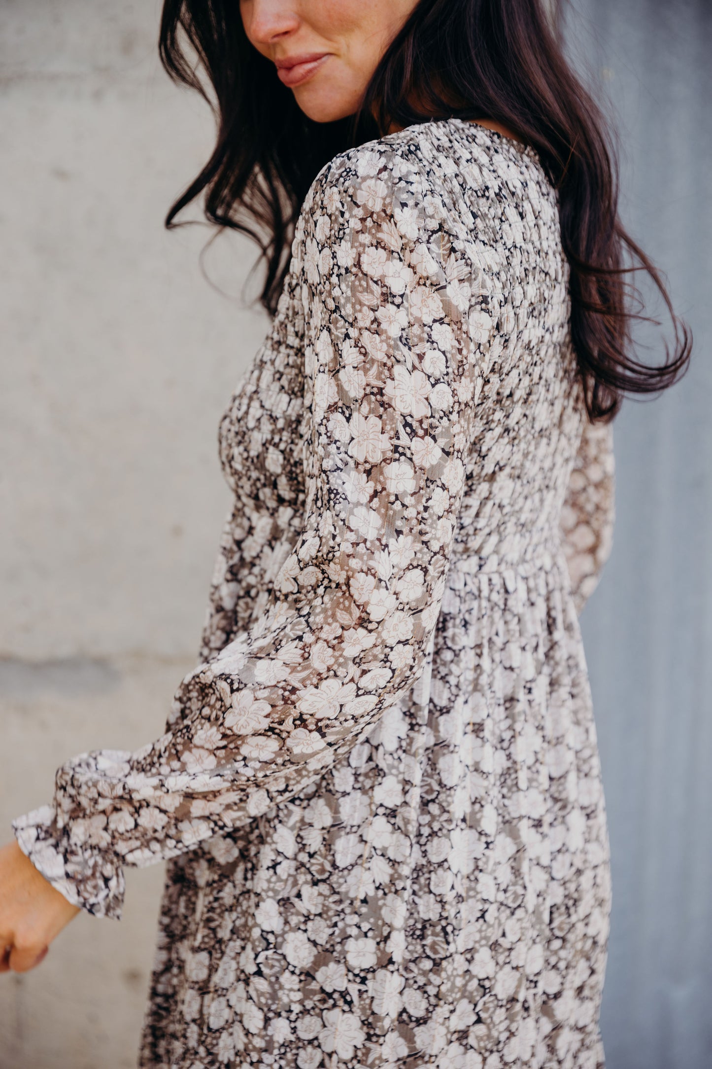 September Dress in Silver Harmony- Misses, Plus & Extended Plus (S-XL,3X,4X)