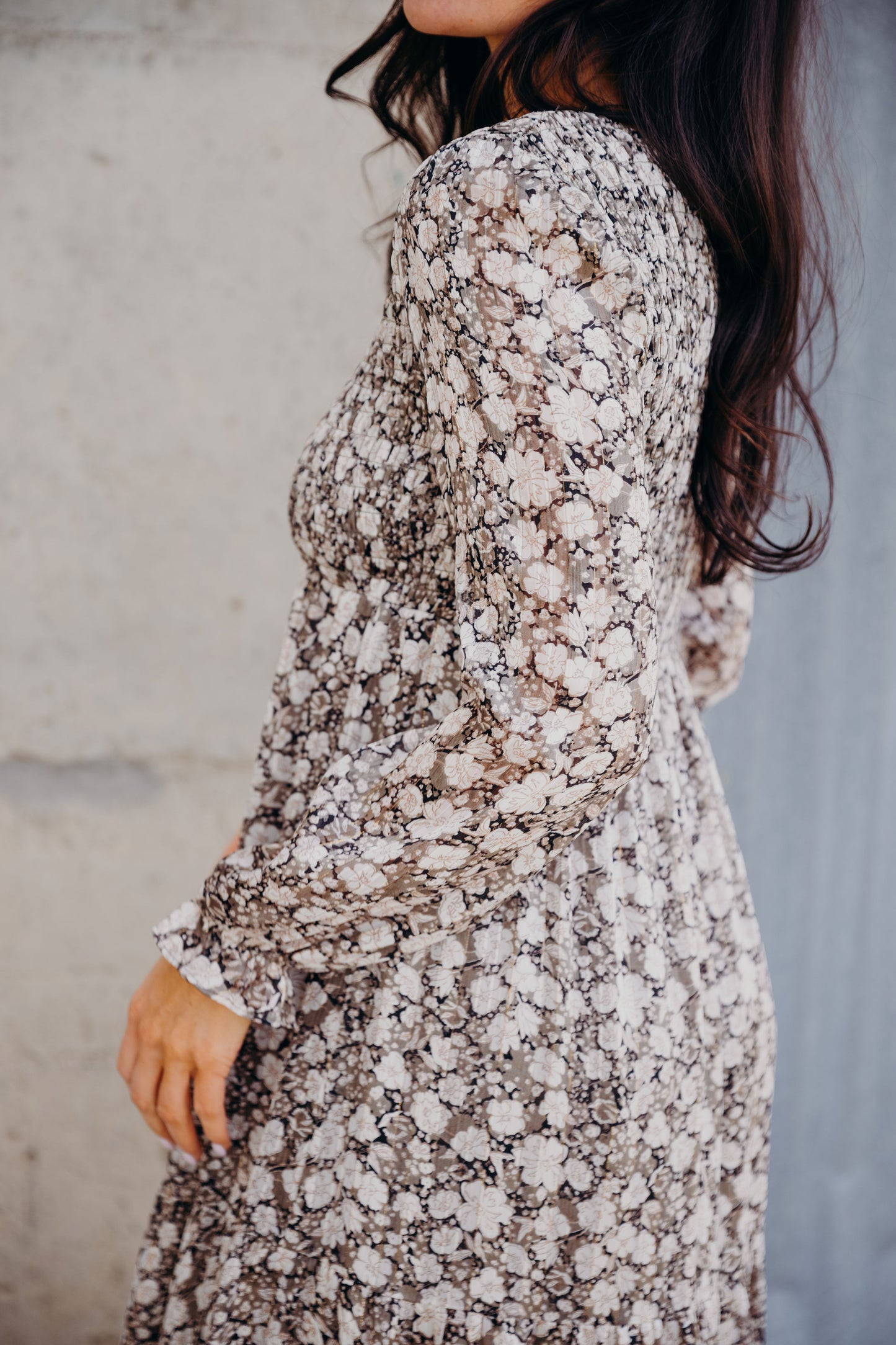 September Dress in Silver Harmony- Misses, Plus & Extended Plus (S-XL,3X,4X)