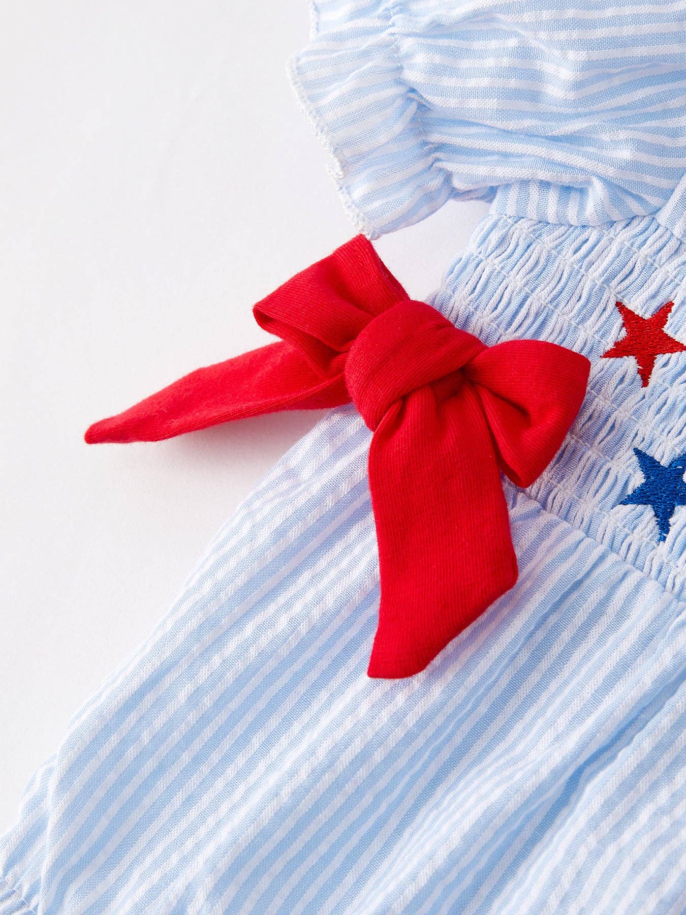 Star Romper in Blue- Infant Girls (3M-18M)