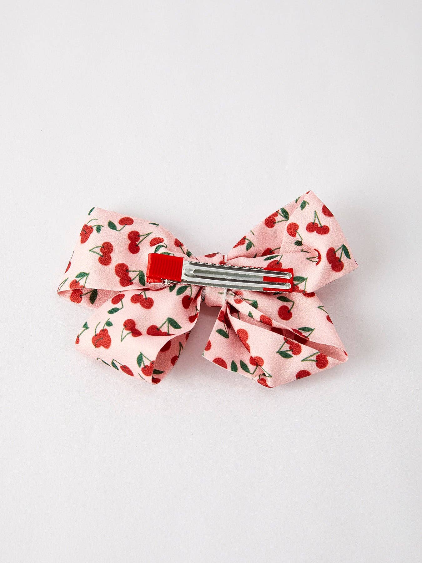 Cherry Bow Hairpin in Pink- Girls Hair Accessories