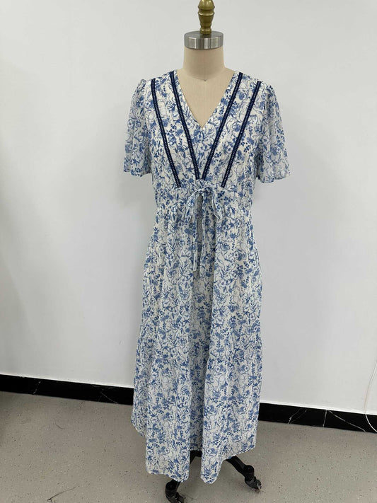 Mira Dress in Blue Multi- Misses (S-XL)