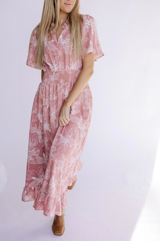 Gabby Dress in Pink- Misses (S-L)