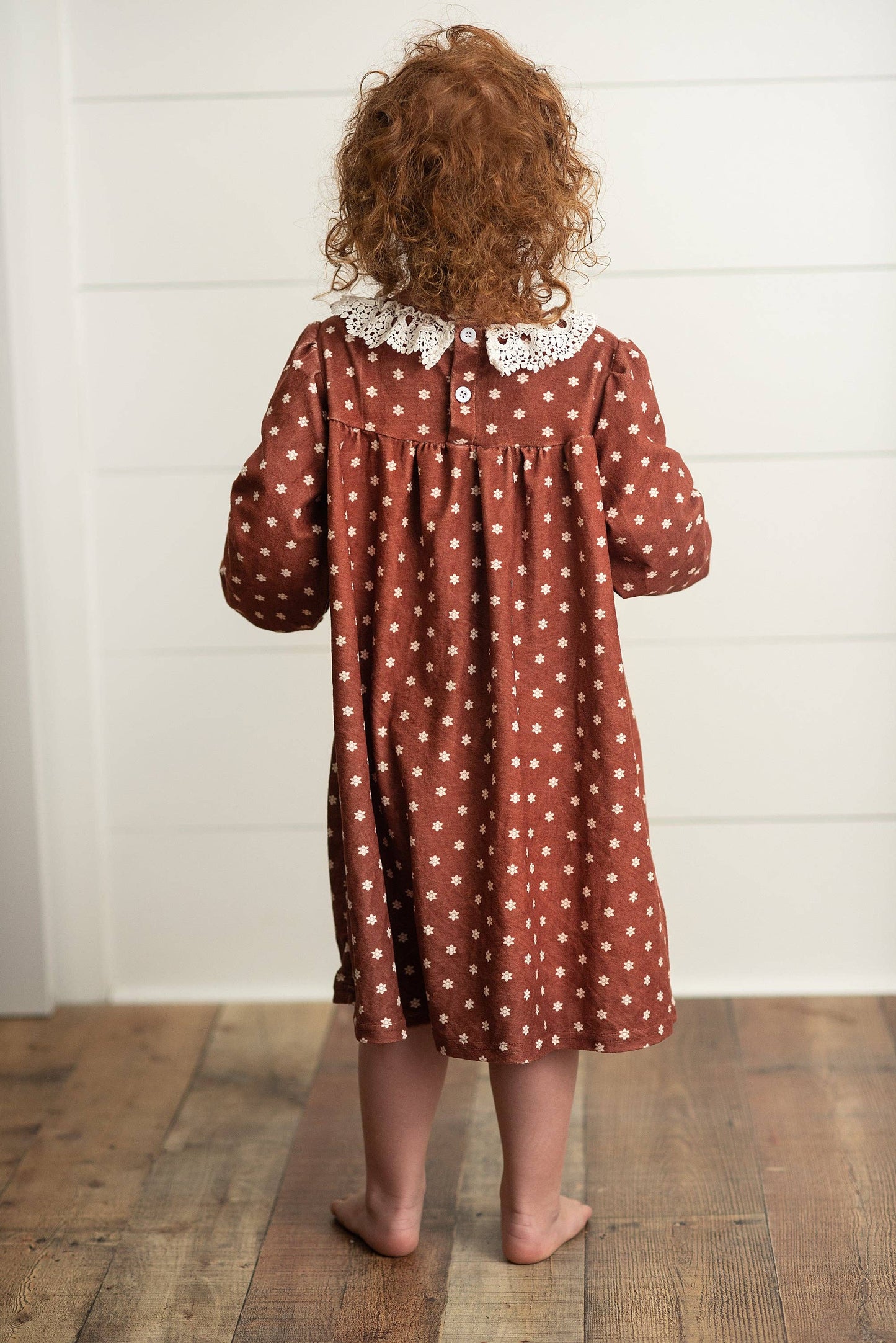 Octavia Dress in Coffee- Girls (3/4-10/12)