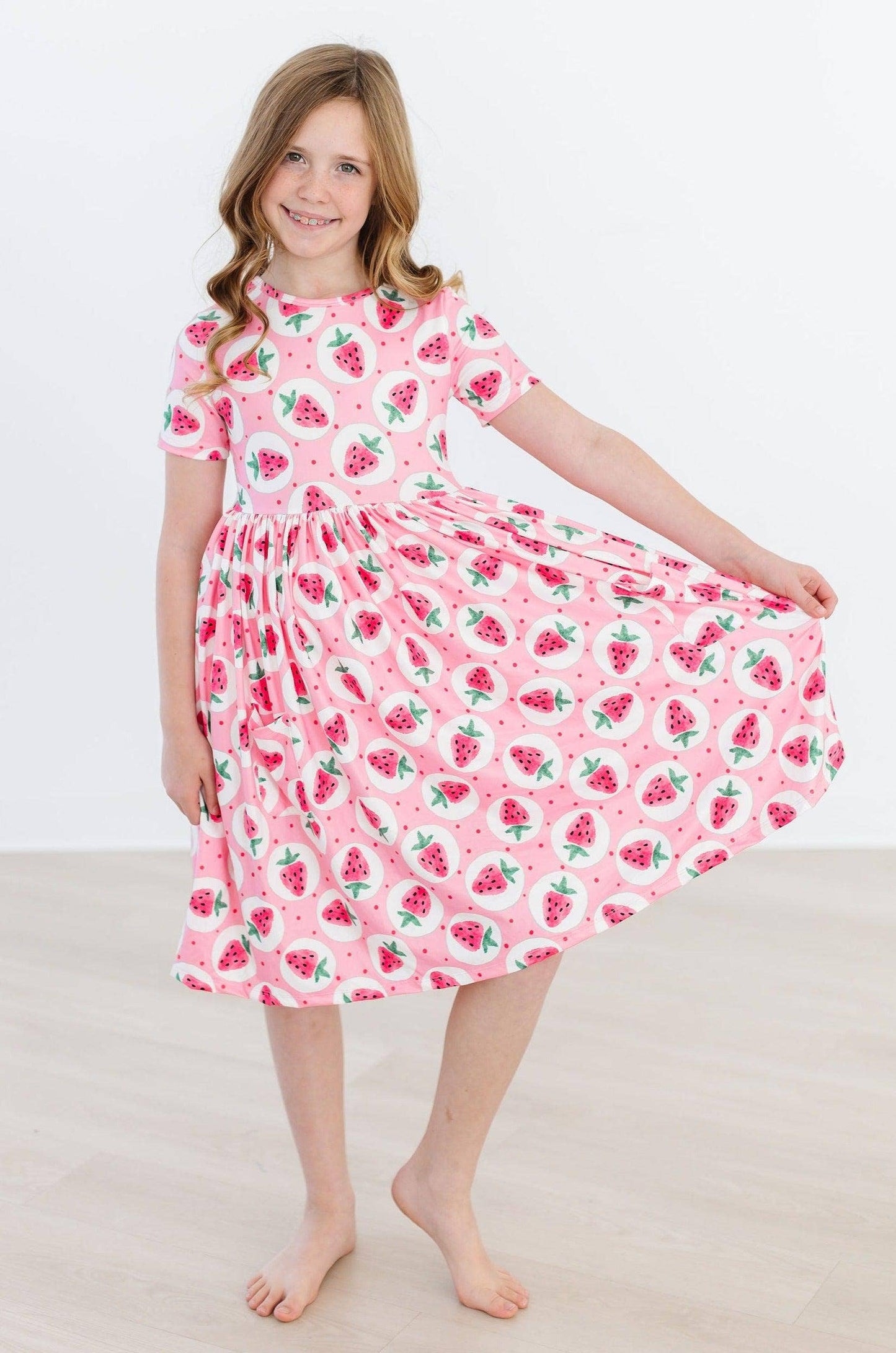 Strawberry Fields Dress in Pink- Girls (2T-9/10)