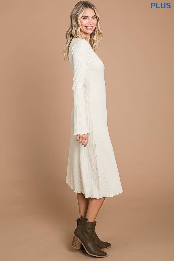 Lacey Dress in Vanilla Cream- Plus (1X,3X)