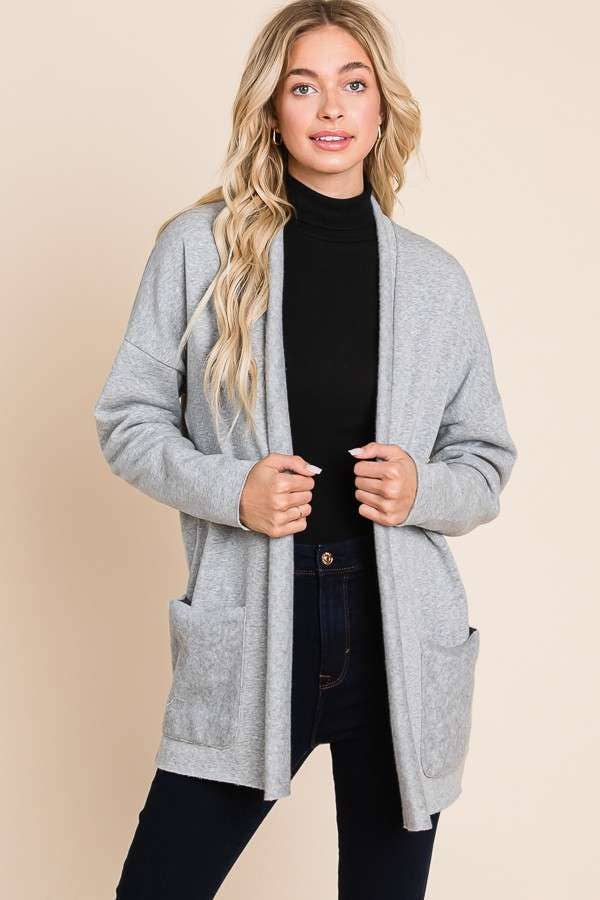 Aveline Cardigan in Heather Grey- Misses (S-L)