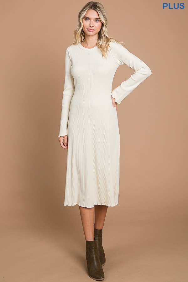 Lacey Dress in Vanilla Cream- Plus (1X,3X)