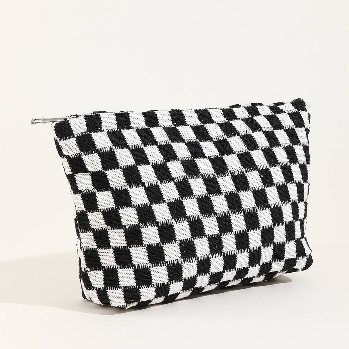 Plaid Wash Bag in Black- Accessories