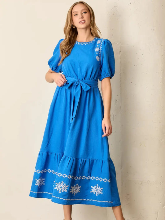 Santina Dress in Blue- Misses (S-XL)