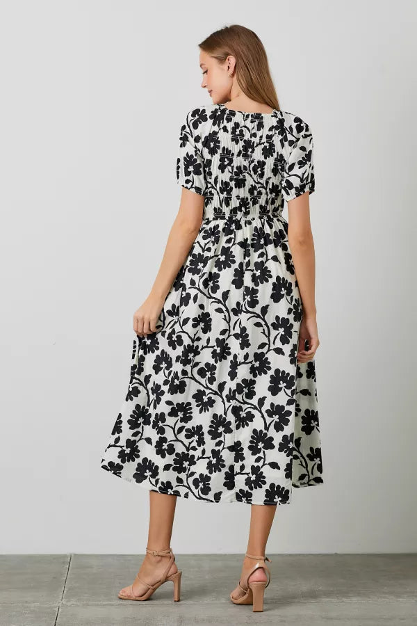 Londyn Dress in Ivory Multi- Misses and Plus (M, XL-1X, 3X)