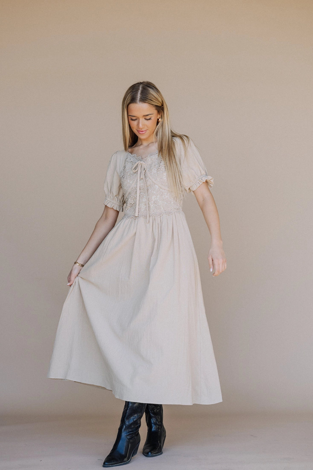 Sailor Dress in Natural- Misses (S-L)