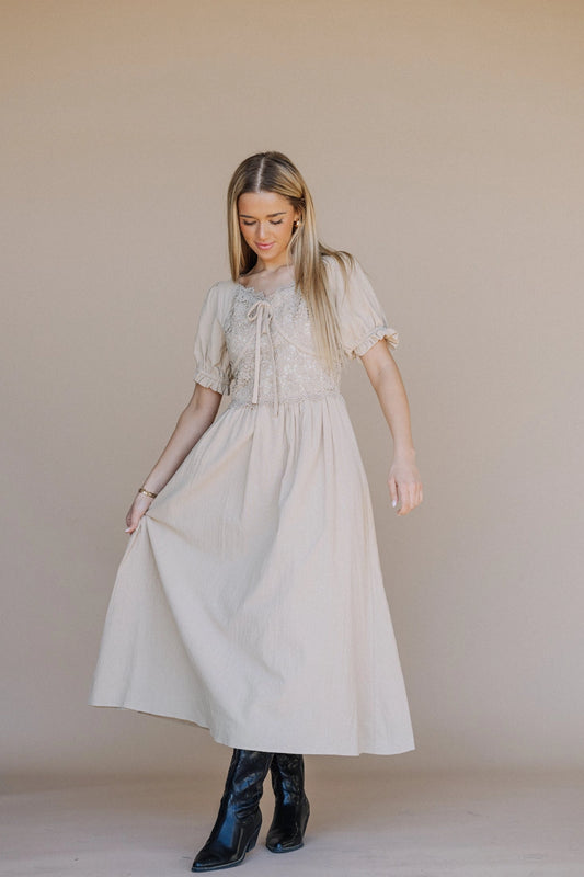 Sailor Dress in Natural- Misses (S-L)