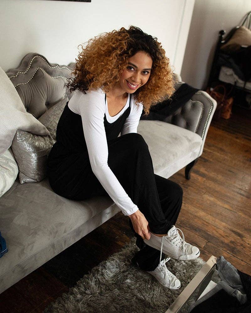 Long Sleeve Halftee in White- Plus (1X,3X,4X)