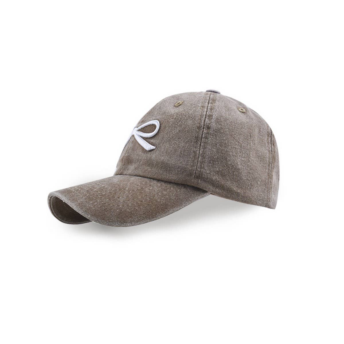 Bow Baseball Cap in Khaki- Accessories