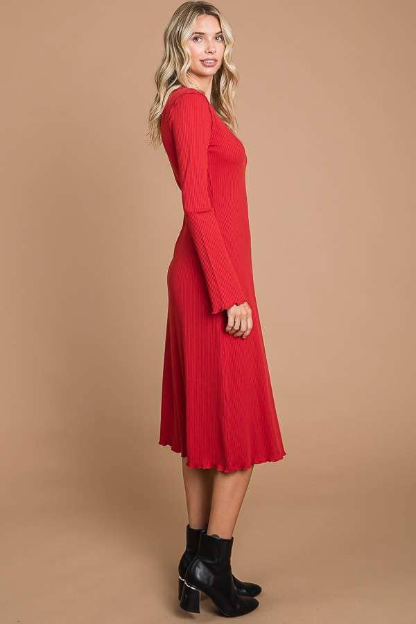 Lacey Dress in Queen Red- Misses and Plus (M,L,1X,2X)