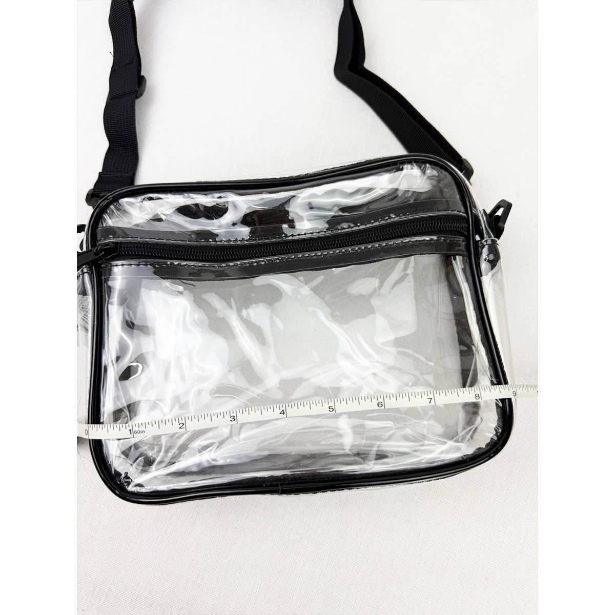Clear Crossbody Bag in Black
