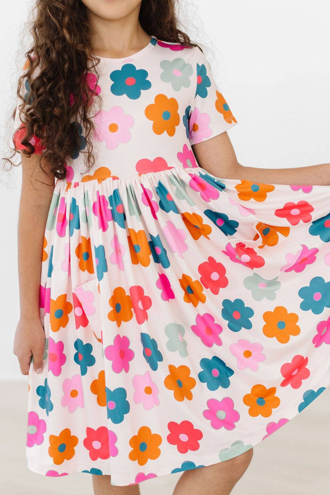 Retro Floral Dress in Multi- Infant & Girls (6M-9/10)