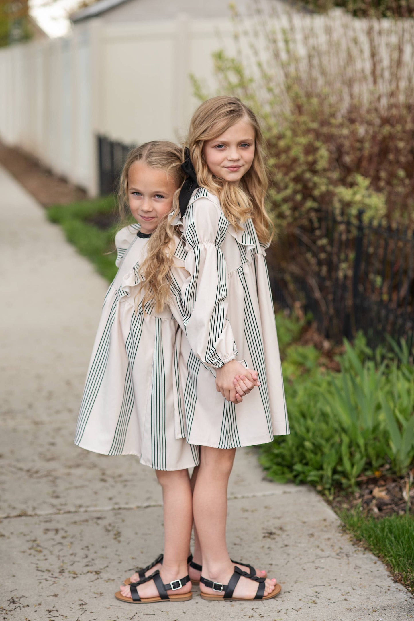 Calliope Dress in Cream/Black- Girls (3/4-10/12)