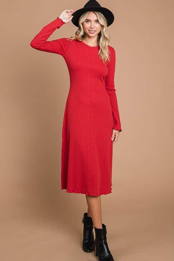 Lacey Dress in Queen Red- Misses and Plus (M,L,1X,2X)