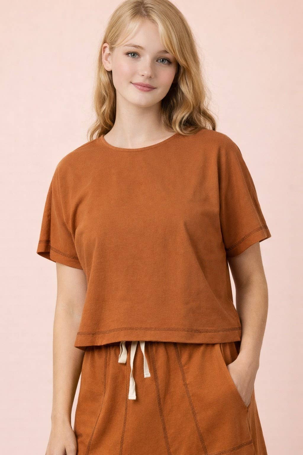 Andie Top in Tobacco- Misses (S-L)
