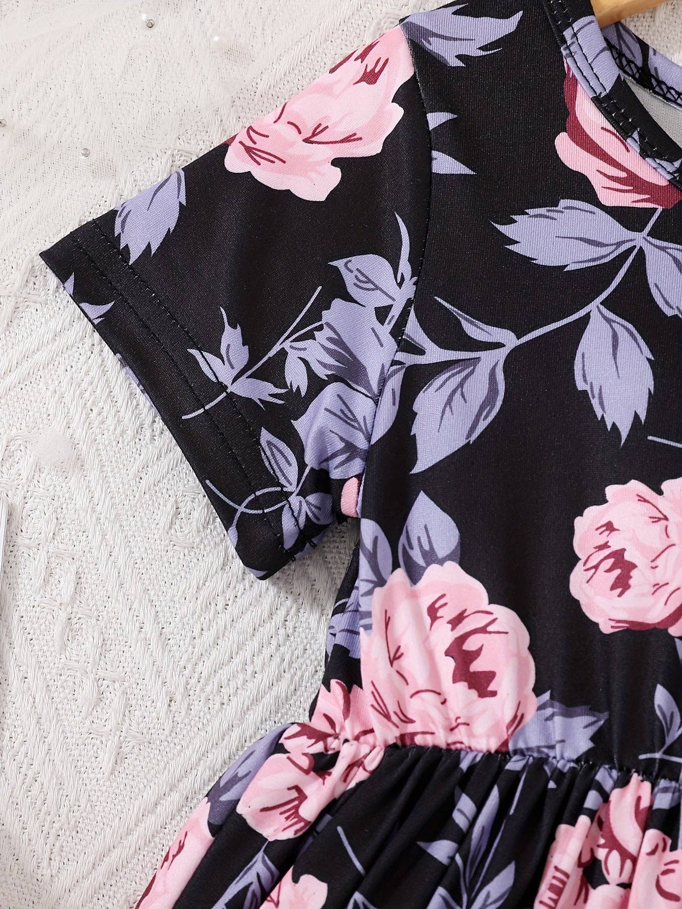 Winona Dress in Black/Pink- Girls (1-2Y - 7-8Y)