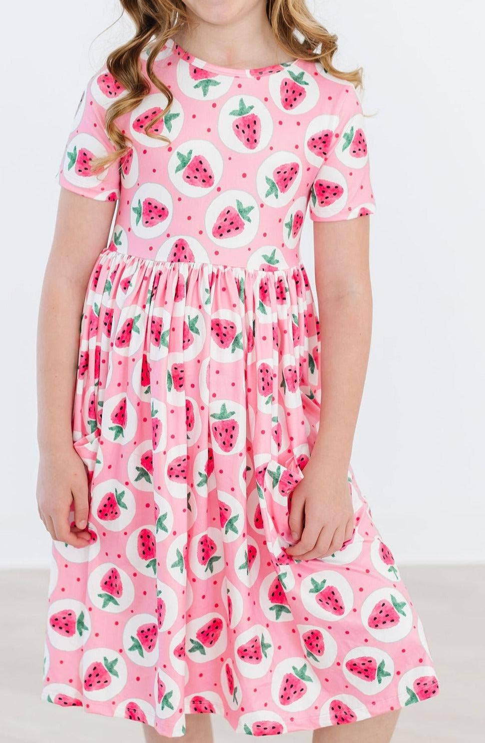 Strawberry Fields Dress in Pink- Girls (2T-9/10)