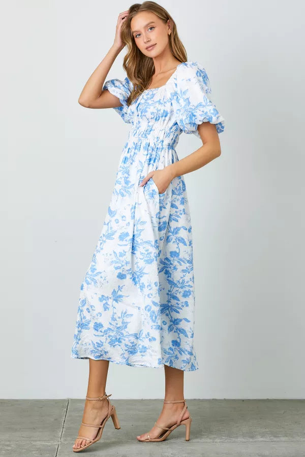 Ninette Dress in Blue- Misses and Plus (L-3X)