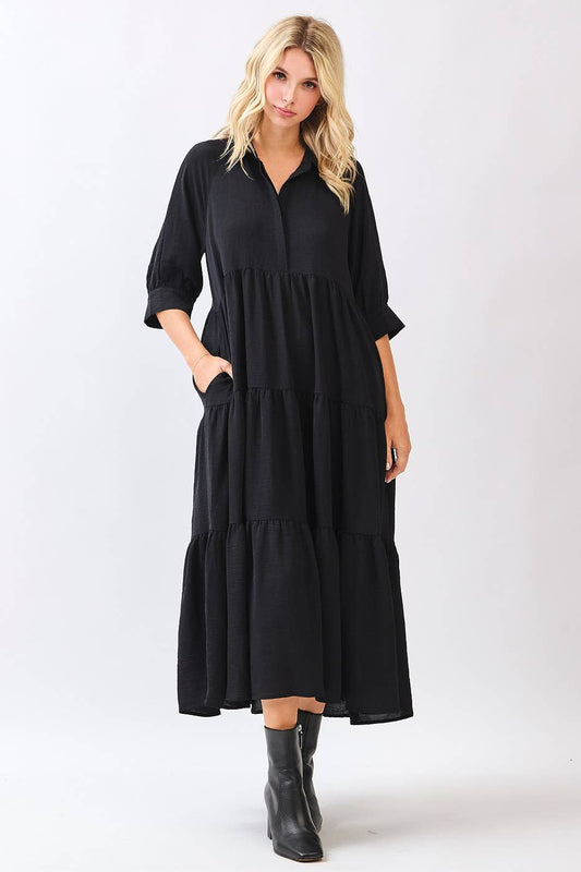 Soraya Dress in Black- Misses (S-L)