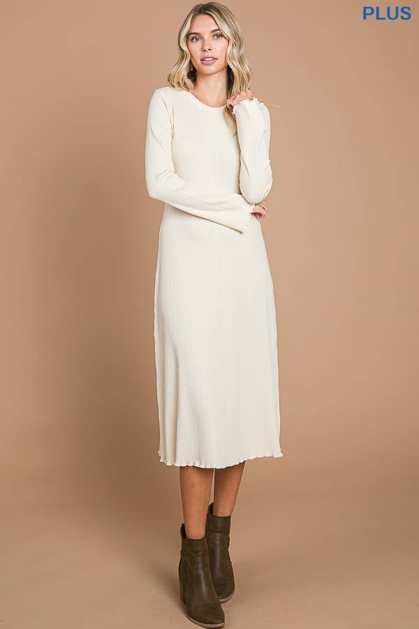 Lacey Dress in Vanilla Cream- Plus (1X,3X)