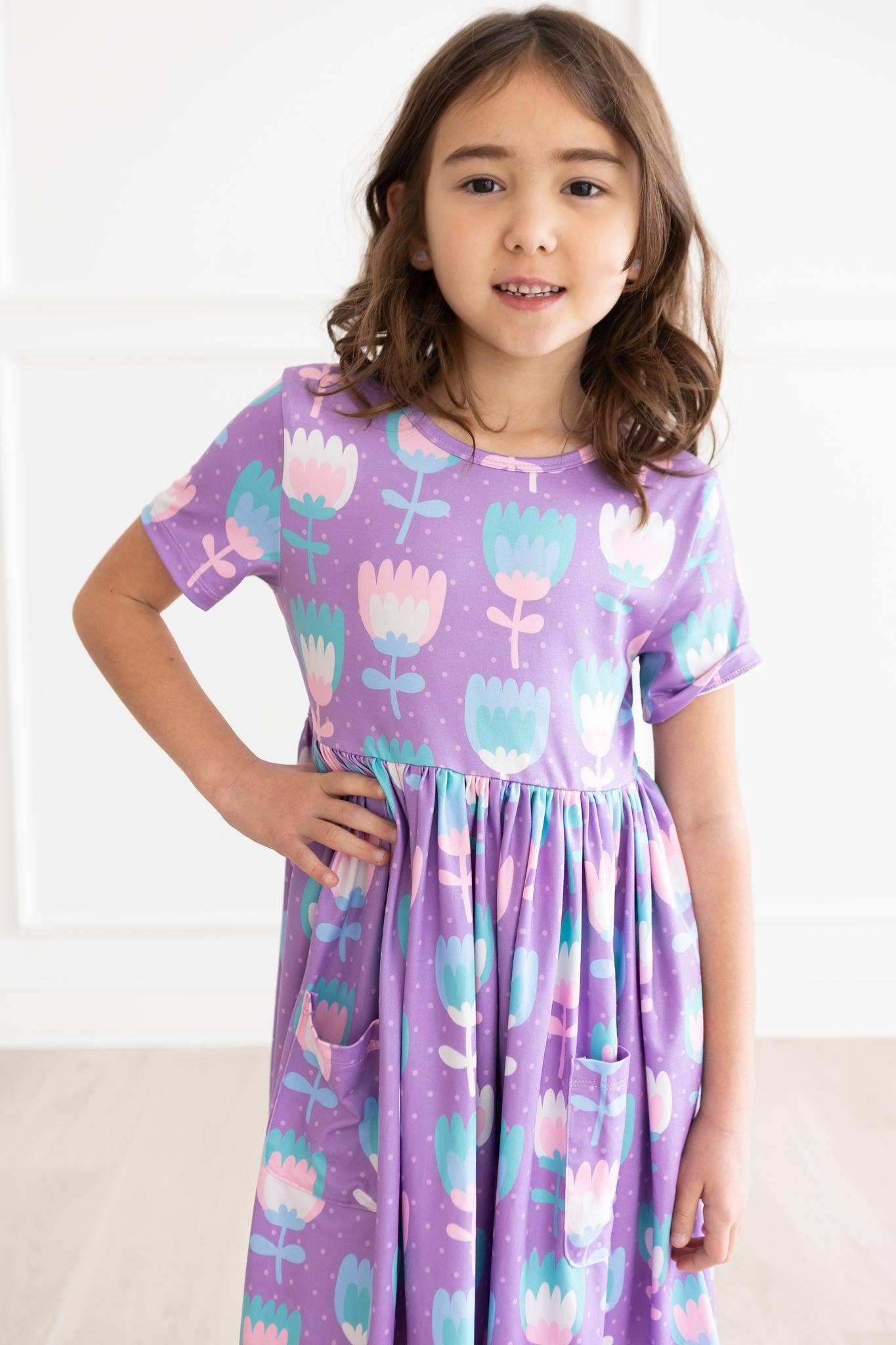 Too Cool Tulips Dress in Purple- Infant & Girls (6/12-9/10)