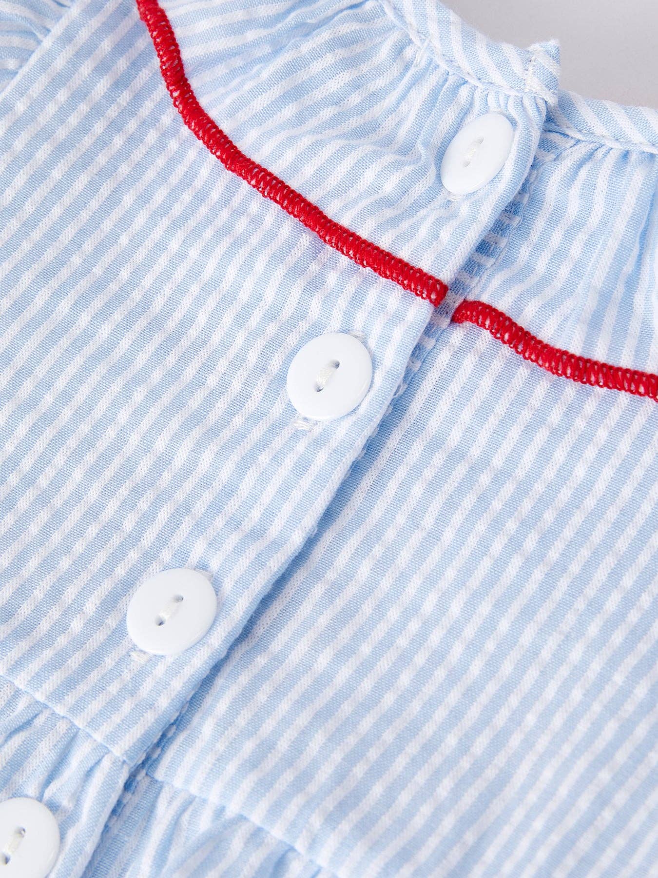 Star Romper in Blue- Infant Girls (3M-18M)