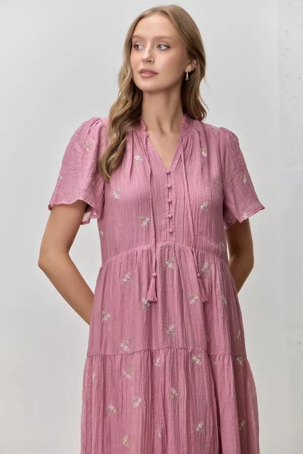 Sylvie Dress in Mauve- Misses and Plus (S-3X)